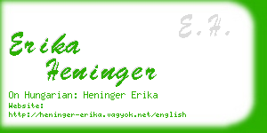 erika heninger business card